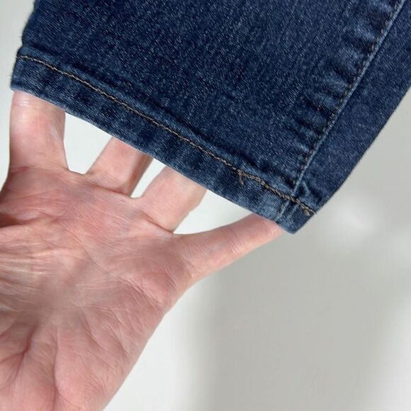 NYDJ Womens Alina Jeans Convertible Ankle Lift Tuck Technology Blue Dark Wash 6P - Picture 2 of 11